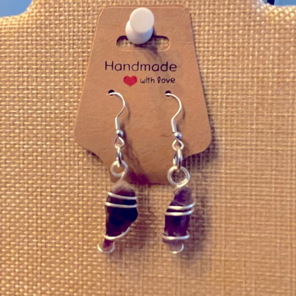 dalé Jewelry - Wire wrapped amethyst earrings